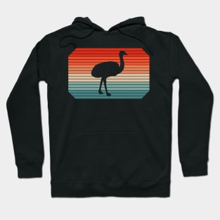 Retro emu motif story flightless bird animals rhea Hoodie